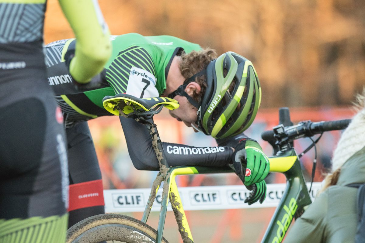 Spencer Petrov (Cannondale-Cyclocrossworld) after a tough race