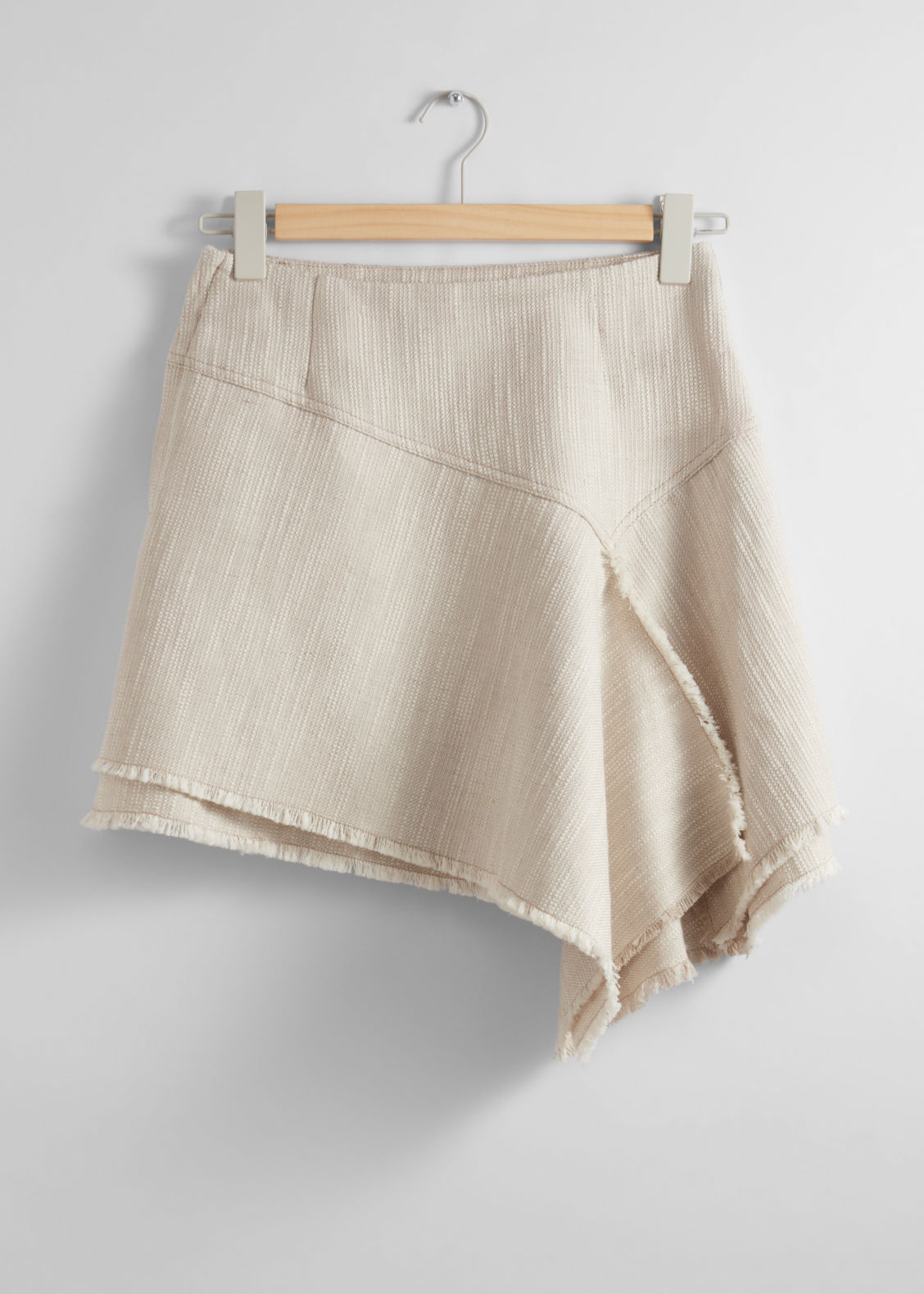 Layered Asymmetric Mini Skirt