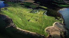 Kilspindie Golf Links seen from above