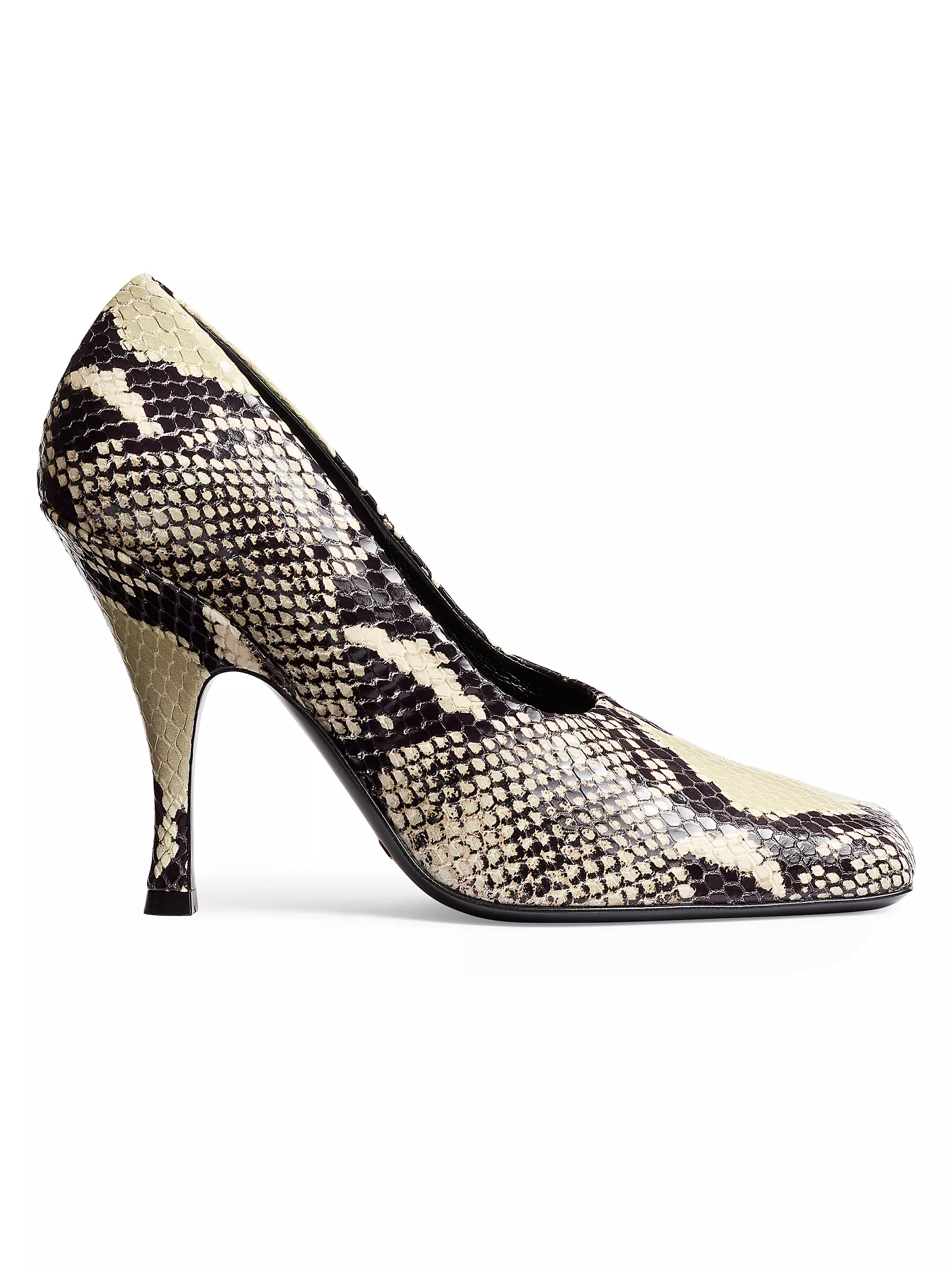 Eva 100mm Snake-Embossed Leather Pumps