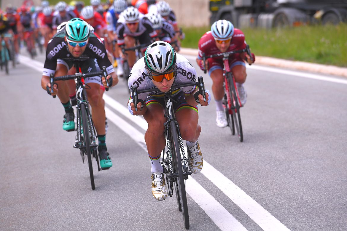 Peter Sagan (Bora-hansgrohe) on the descent