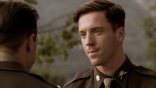 Damian Winters looking offscreen in Band of Brothers