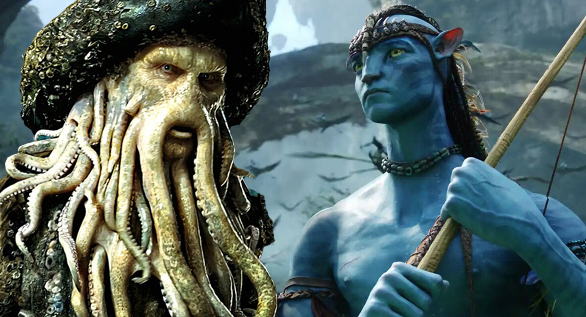 Images showing VFX for Davy Jones in Pirates of the Caribbean and Avatar