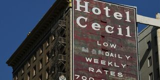 What the Hotel Cecil looks like in Crime Scene: The Vanishing at the Cecil Hotel.