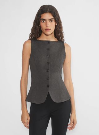 Aritzia, Wilfred Risette Ponte Vest in Charcoal