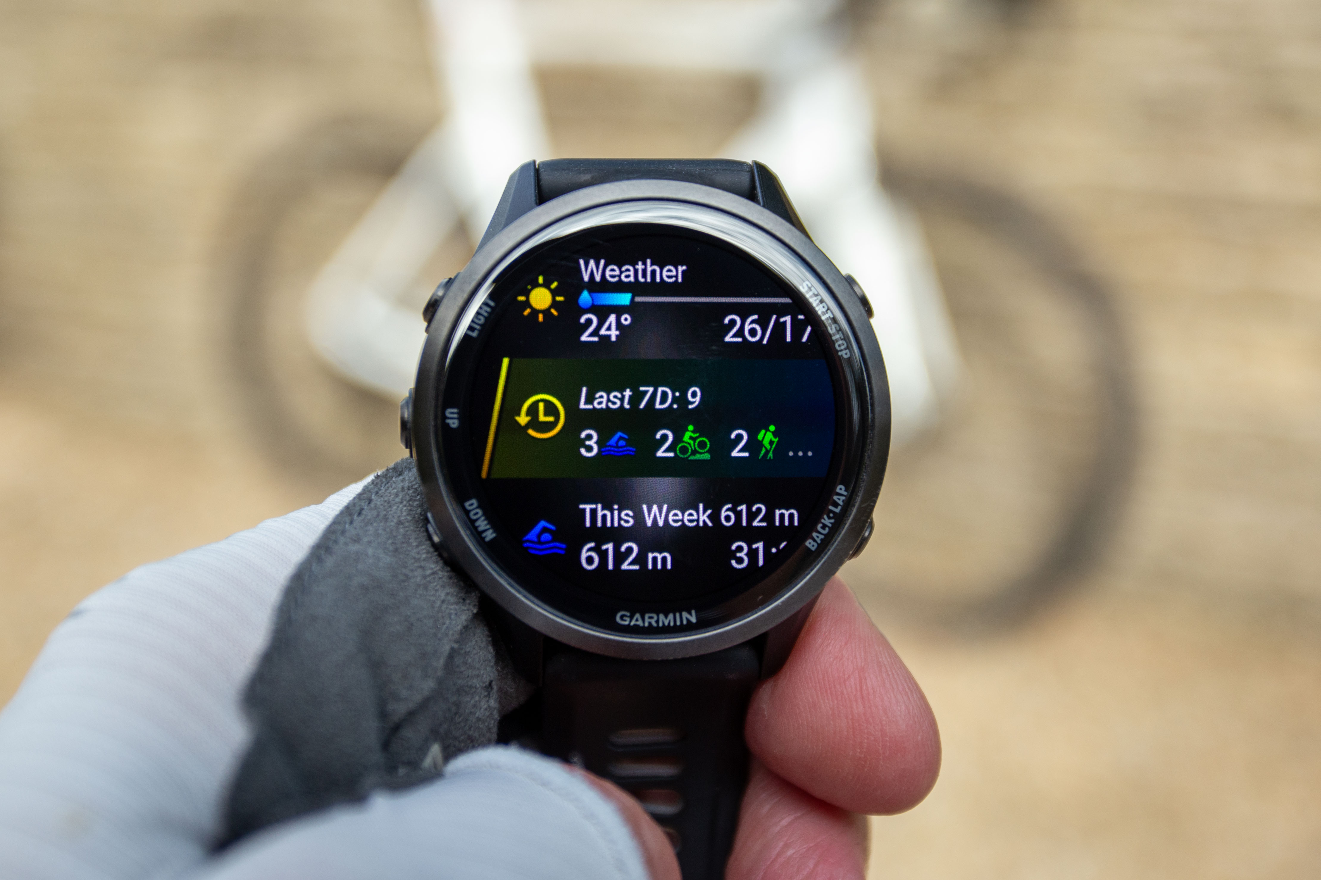 Garmin Forerunner 970 showing activity history
