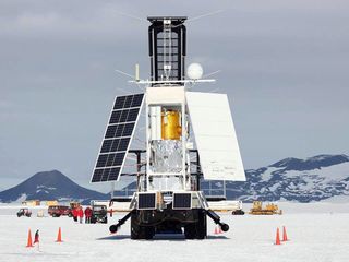 The Stratospheric Terahertz Observatory (STO) is prepared for launch from the Long Duration Balloon facility on Antarctica's McMurdo Ice Shelf in January 2012. The BRRISON project is leveraging existing STO hardware, particularly re-use of the STO telescope.