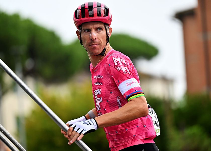 PONTEDERA, ITALY - SEPTEMBER 10: Rui Costa of Portugal and Team EF Education - EasyPost prior to the 97th Giro della Toscana - Memorial Alfredo Martini 2025 a 189.4km one day race from Pontedera to Pontedera / #UCIWT / on September 10, 2025 in Pontedera, Italy. (Photo by Luc Claessen/Getty Images)