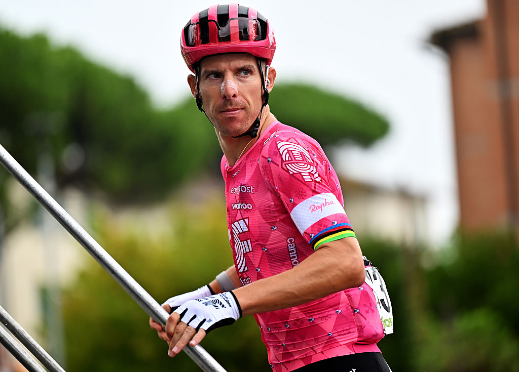 PONTEDERA, ITALY - SEPTEMBER 10: Rui Costa of Portugal and Team EF Education - EasyPost prior to the 97th Giro della Toscana - Memorial Alfredo Martini 2025 a 189.4km one day race from Pontedera to Pontedera / #UCIWT / on September 10, 2025 in Pontedera, Italy. (Photo by Luc Claessen/Getty Images)
