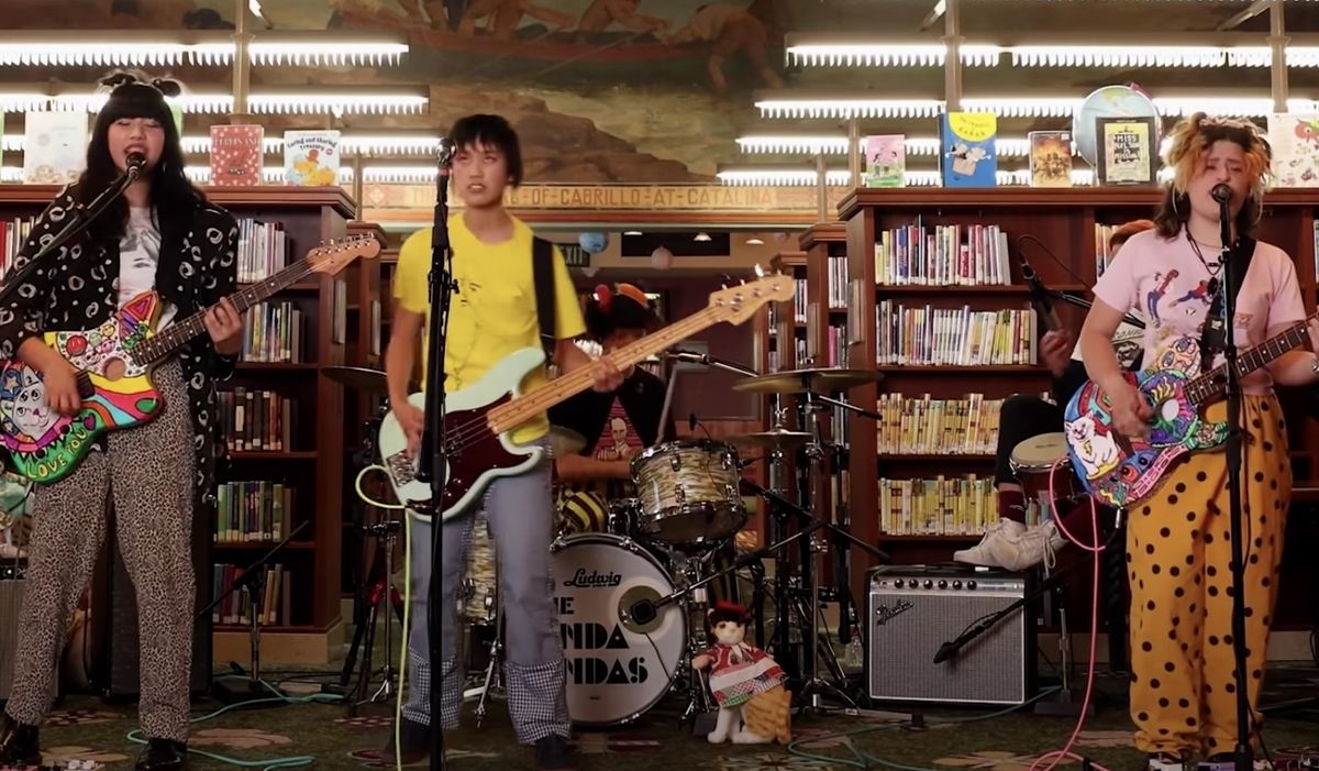 The Linda Lindas perform at the Los Angeles Central Library