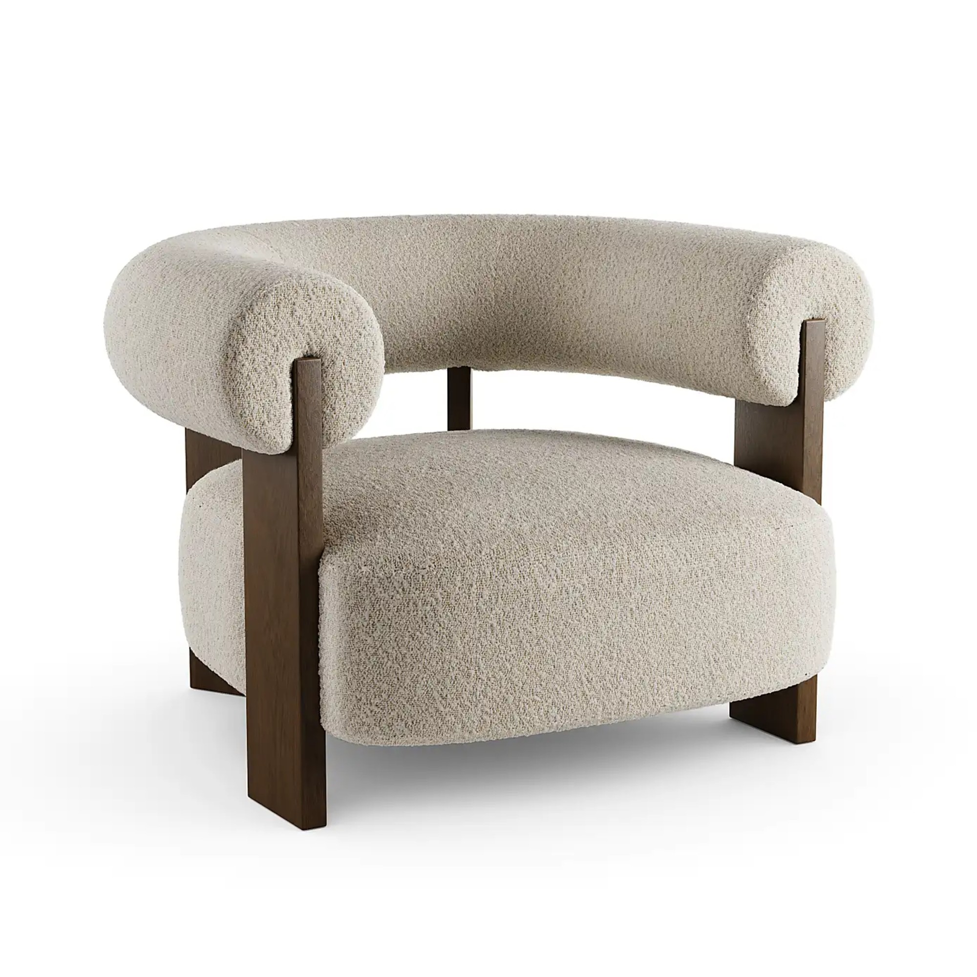 Dunelm Fallon Tonal Boucle Bolster Accent Chair