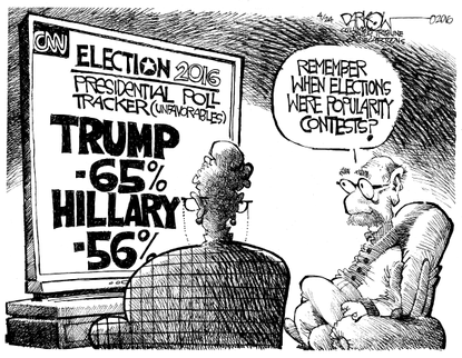 Political Cartoon U.S. Election Unpopularity 2016