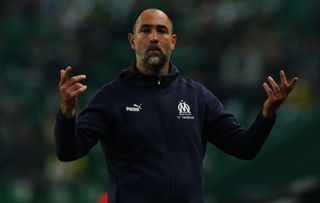 Igor Tudor of Olympique Marseille in action during the UEFA Champions League - Group D match between Sporting CP and Olympique Marseille at Estadio Jose Alvalade on October 12, 2022 in Lisbon, Portugal.