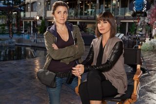 UnREAL stars Shiri Appleby and Constance Zimmer as producers Rachel and Quinn