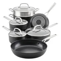 KitchenAid Hard-Anodized Induction Nonstick Cookware Set, 11-Piecewas $500 now $199 @ Wayfair