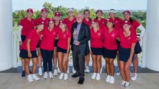 Team USA pose for a photo after their Junior Solheim Cup win