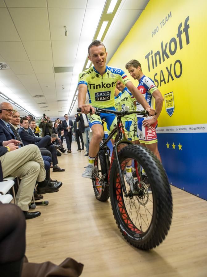 Tinkoff-Saxo jersey presentation in Moscow.