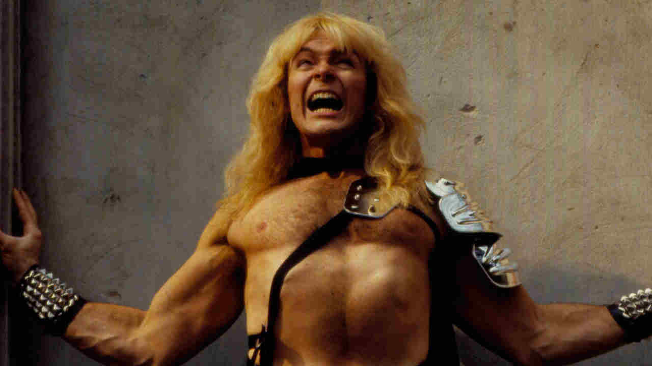 Heavy metal musician Thor posing for a photograph in the 1980s