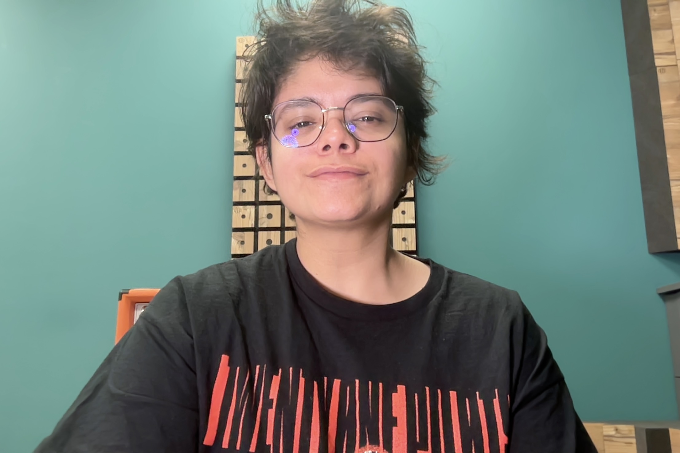 A photo of a woman taken with a NEO 2 panel light on