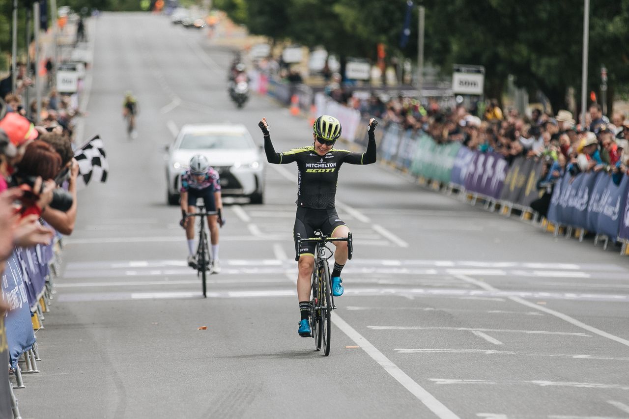Mitchelton-Scott's Amanda Spratt wins the elite women's road race at the 2020 Australian Road Championships in Buninyong