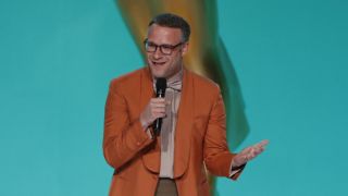 seth rogen telling covid jokes on 2021 emmys