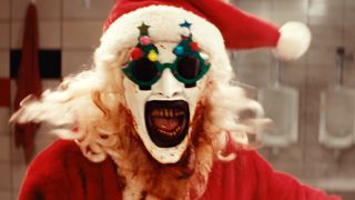 Art the Killer Clown getting festive in "Terrifier 3."