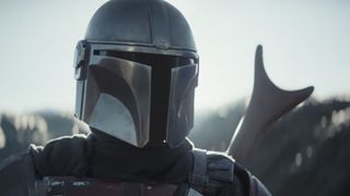 A still from upcoming Star Wars TV show, The Mandalorian.