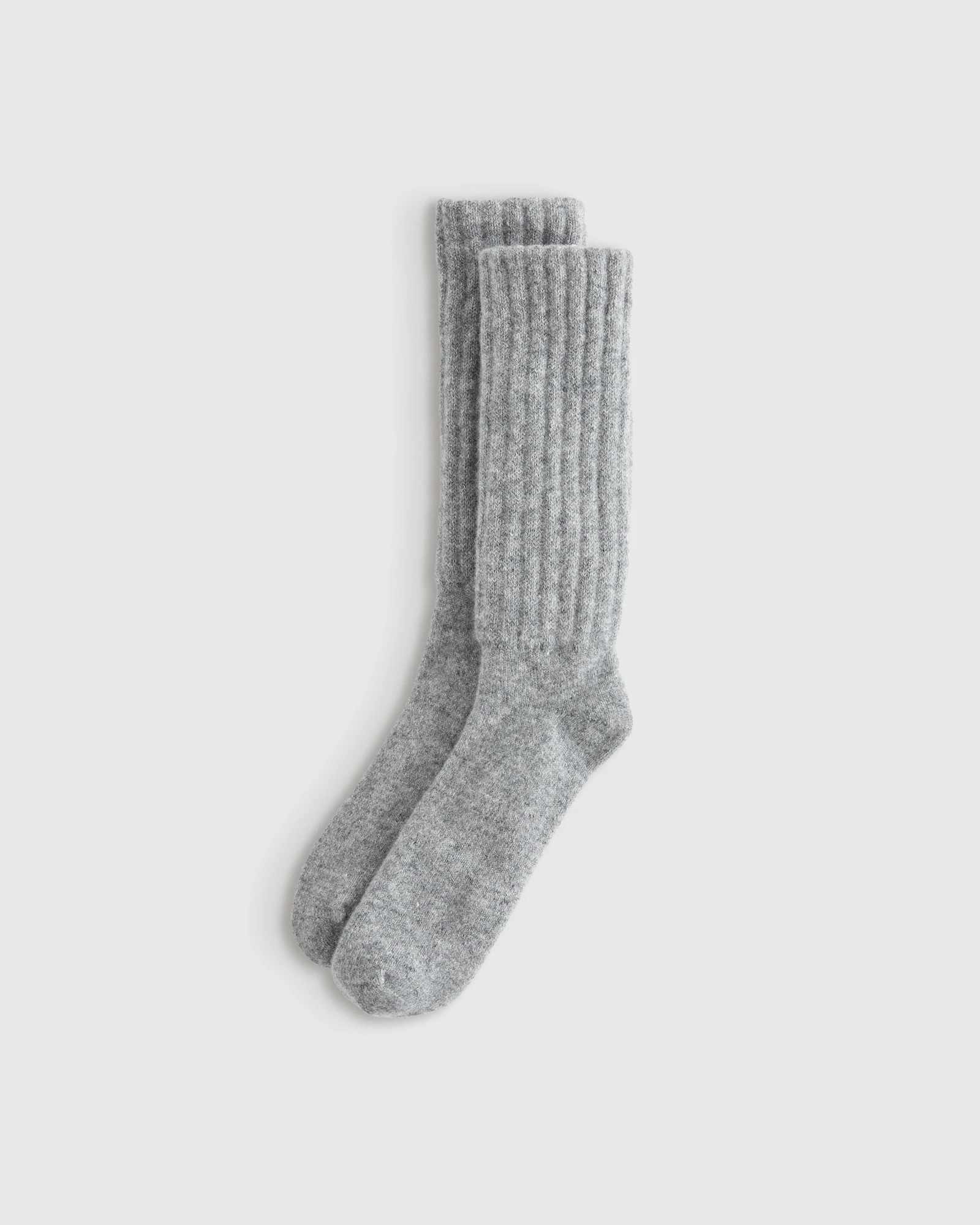 Women's Mongolian Cashmere Slouch Sock in Heather Grey
