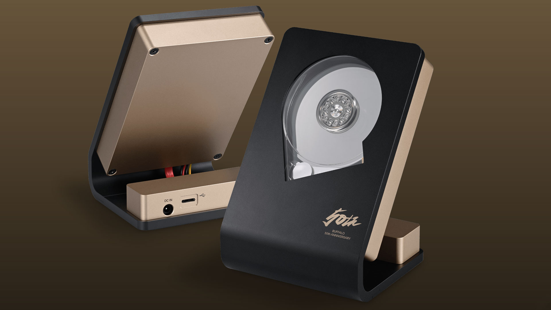 The Buffalo HD-SKL 'skeleton hard disk'