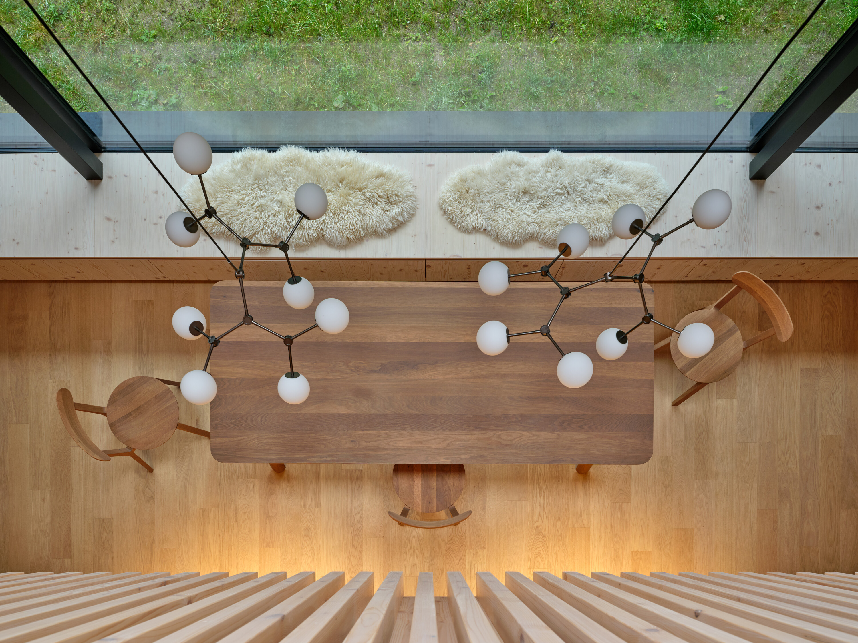 The view from the gallery to the dining area