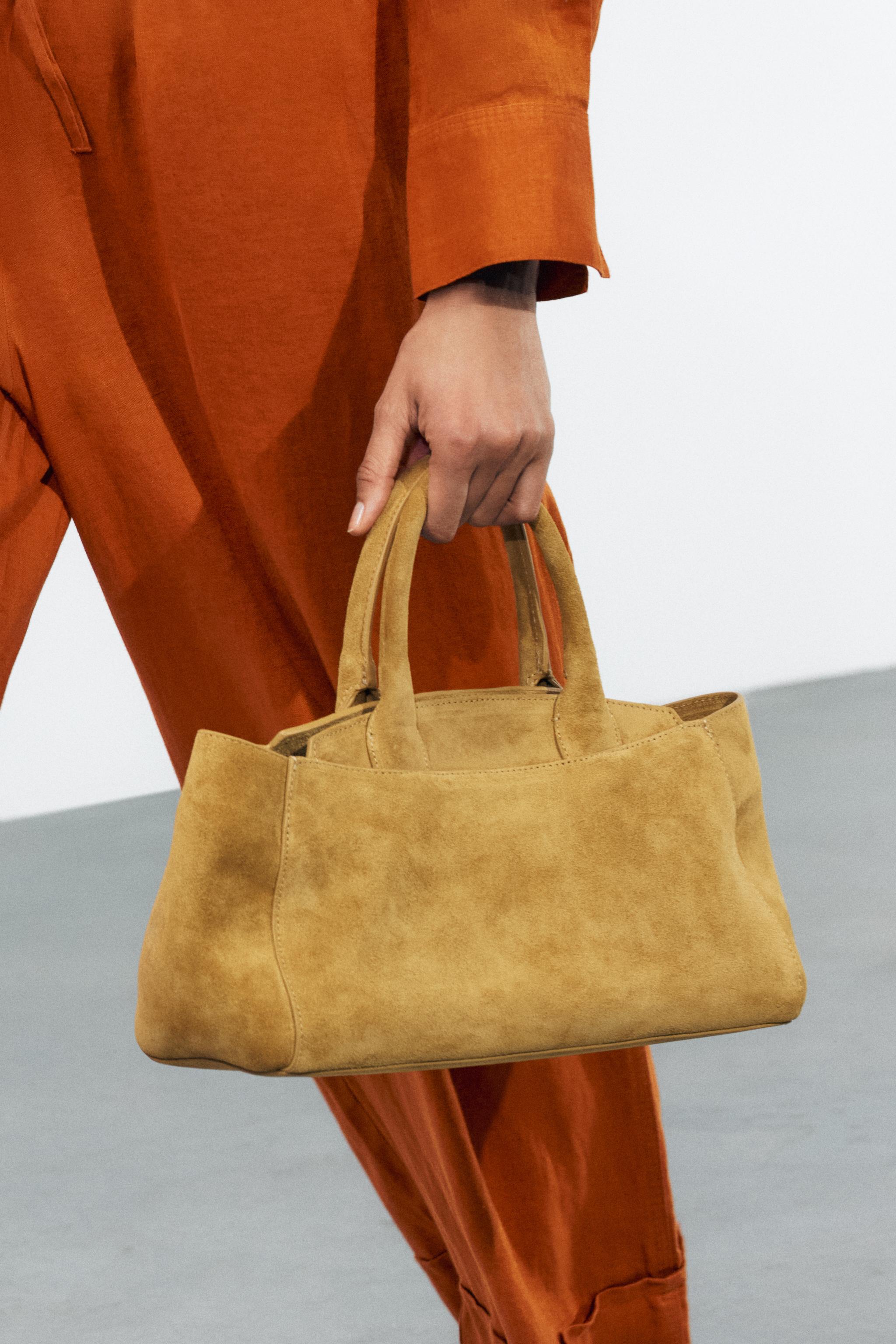 Mini bolsa de couro dividido