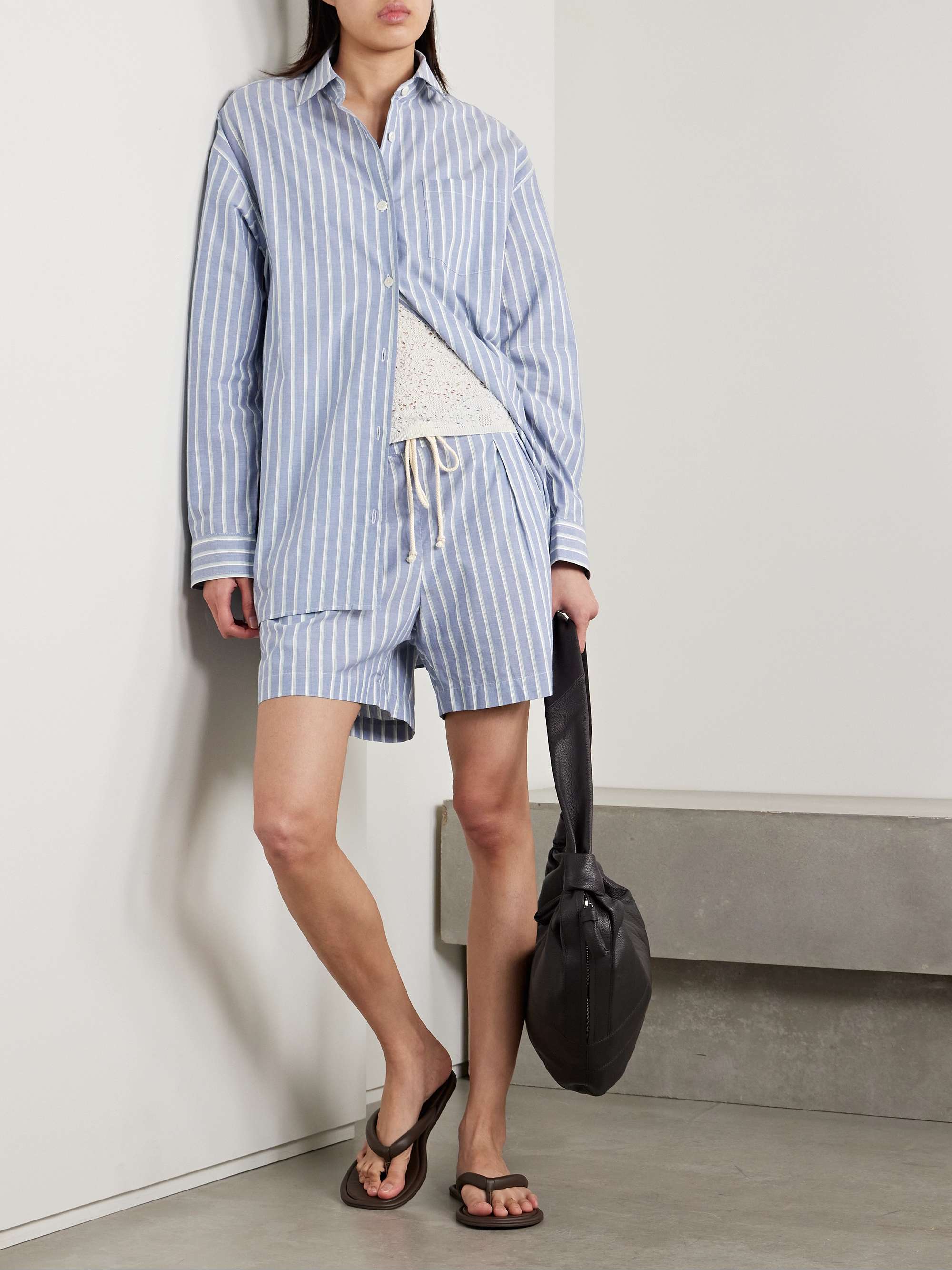 Oversized Striped Organic Cotton Shirt