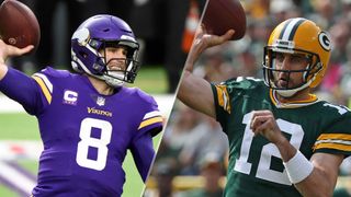 Kirk Cousins of the Vikings and Aaron Rodgers of the Packers