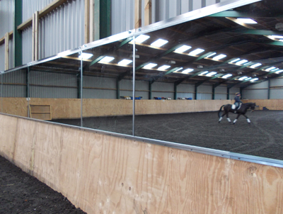 Indoor training mirror