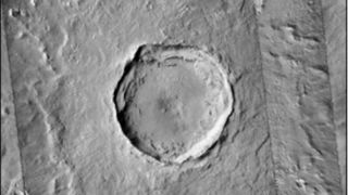 The Corinto impact crater on Mars.