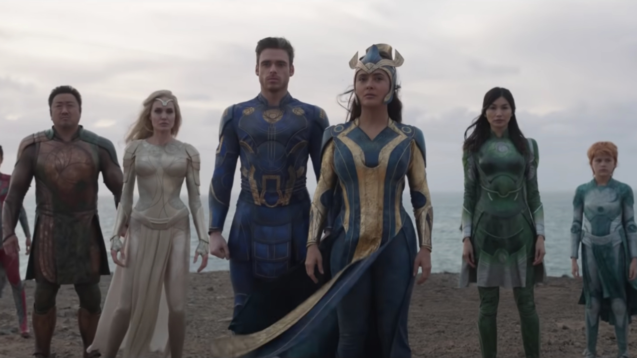 Salma Hayek and the cast of Eternals