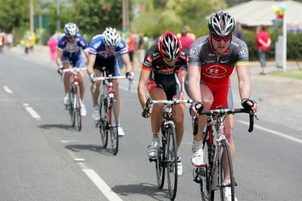 Sebastien Rosseler (RadioShack) on the front of a small break.