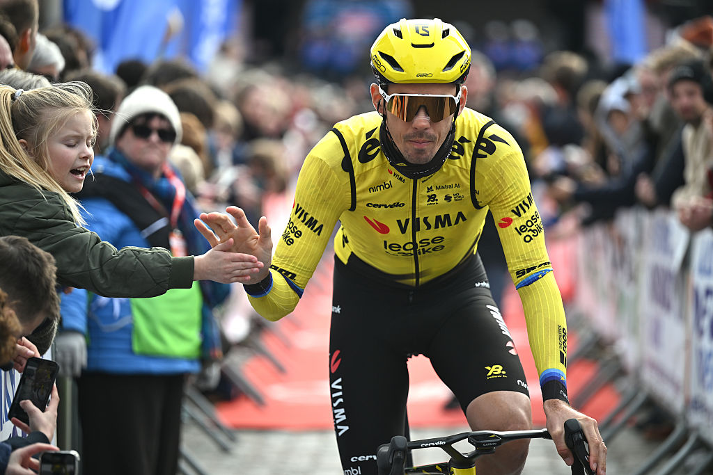 KORTRIJK, BELGIUM - MARCH 01: Christophe Laporte of France and Team Visma | Lease a Bike prior to the 78th Kuurne - Brussel - Kuurne 2026 a 194.9km one day race from Kortrijk to Kuurne on March 01, 2026 in Kortrijk, Belgium. (Photo by Luc Claessen/Getty Images)