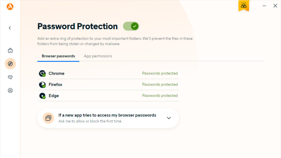Avast One Gold: Ransomware protection.