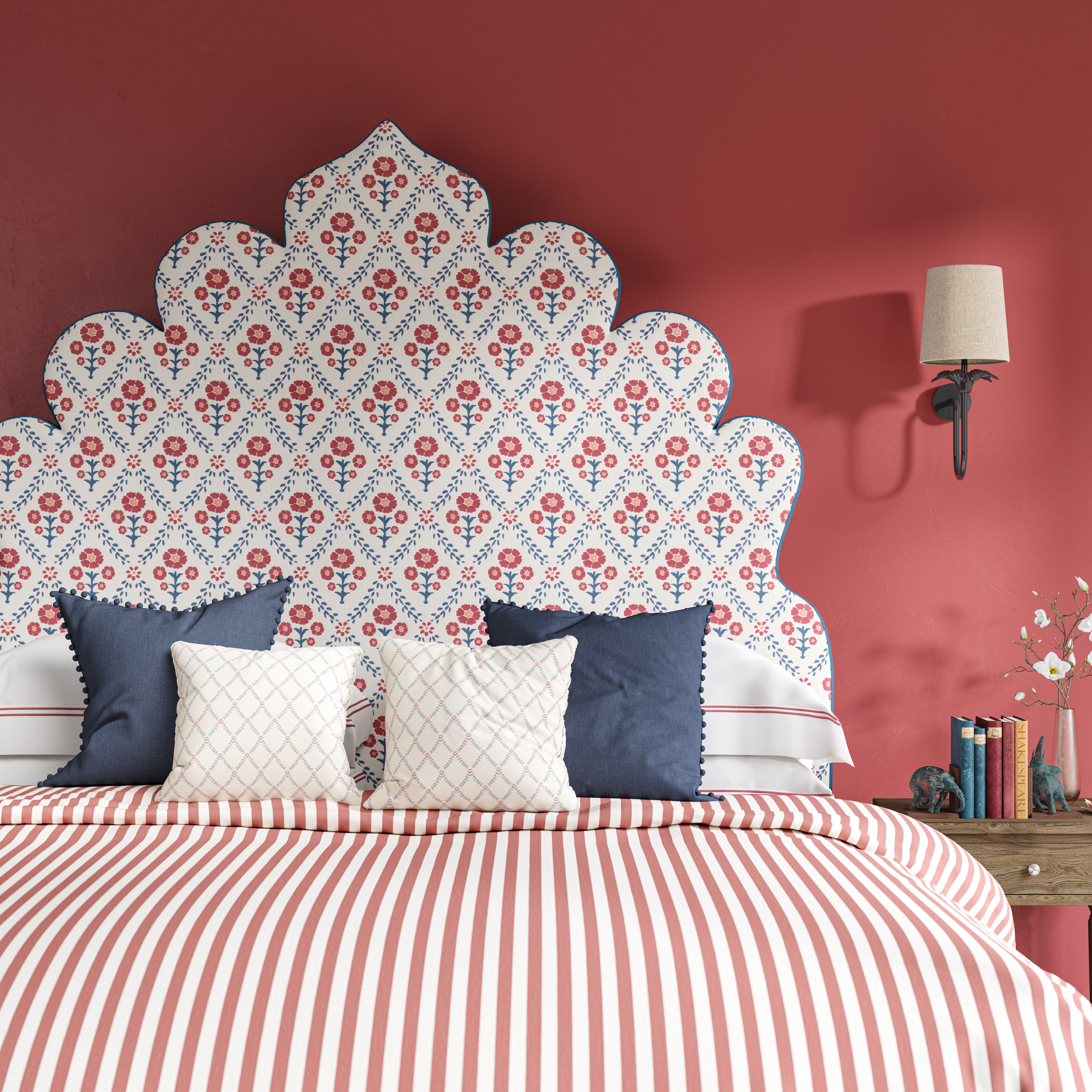 Lewis-Headboard in Julia Brendel Indian Summer headboard workshop