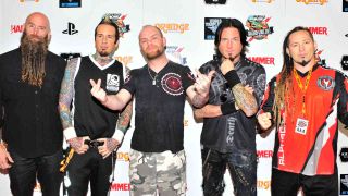 Five Finger Death Punch on the red carpet at the 2013 Metal Hammer Golden God awards