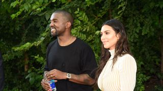 new york, ny september 07 kanye west and kim kardashian attend the kanye west yeezy season 4 fashion show on september 7, 2016 in new york city photo by kevin mazurgetty images for yeezy season 4