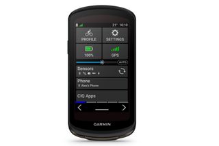 The Garmin Edge 1040 image shows the connectivity setting screen