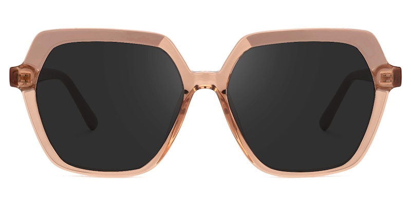 Norah Geometric Champagne Eyeglasses and Glasses Frames