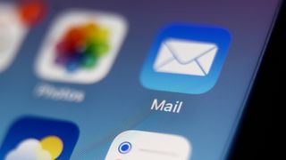 Mail app icon on an iPhone screen