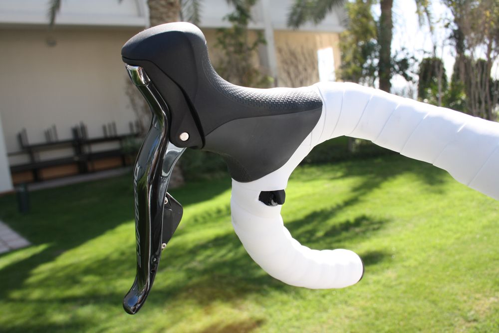 The bike is fitted with Shimano Dura-Ace Di2