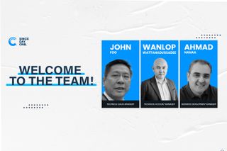 Three headshots of new EMEA and APAC team members at Chyron.