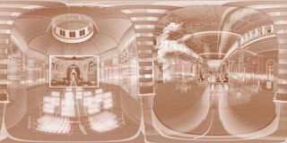 Shepheards Interior Panorama - drawing from kamal ranchod's architecture thesis on decolonising north africa and history