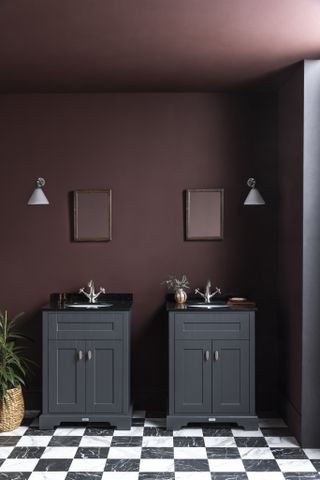 A bathroom cabinet housing both the basin and storage