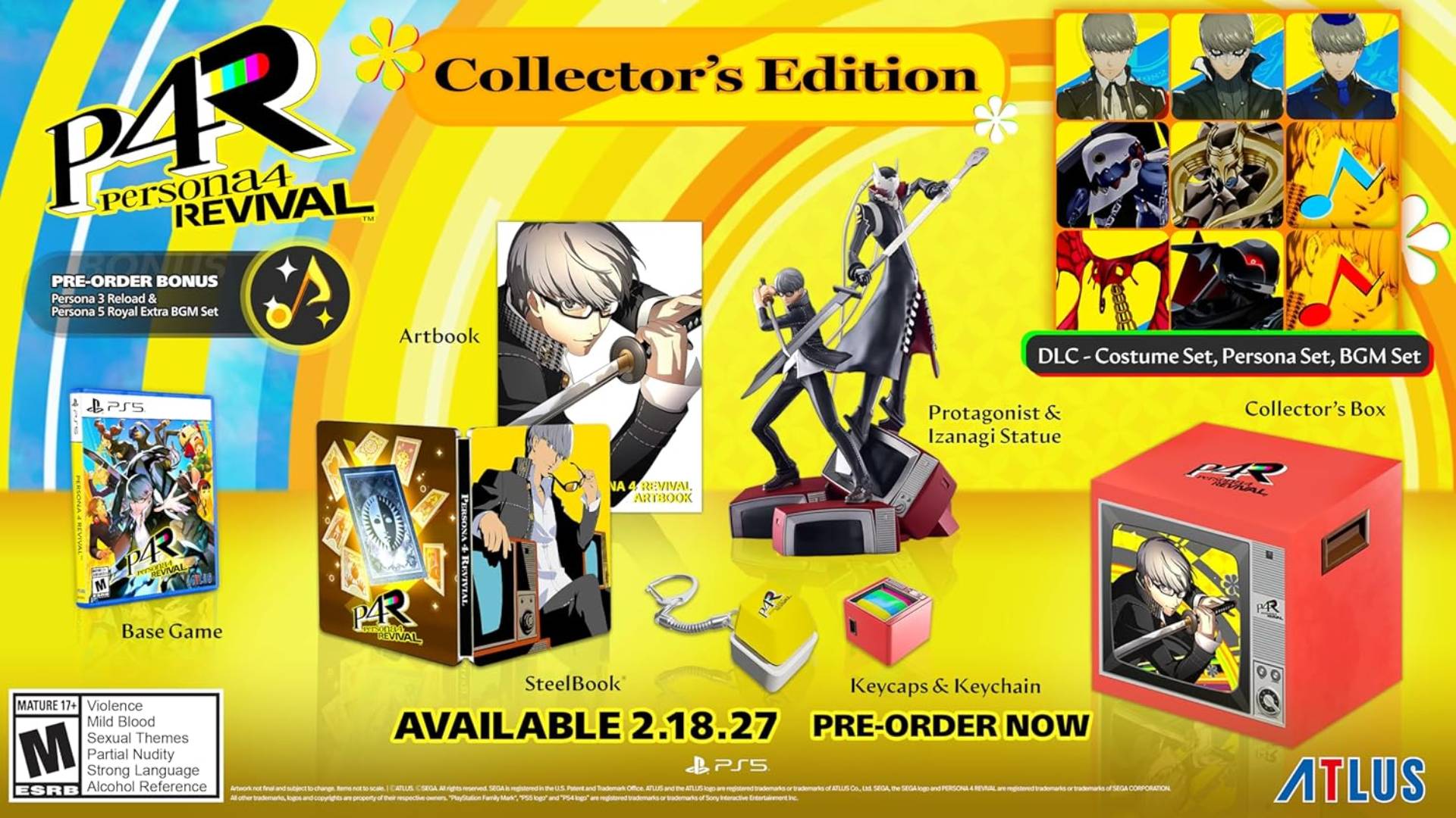 Official marketing image of the Persona 4 Revival: Collector's Edition.
